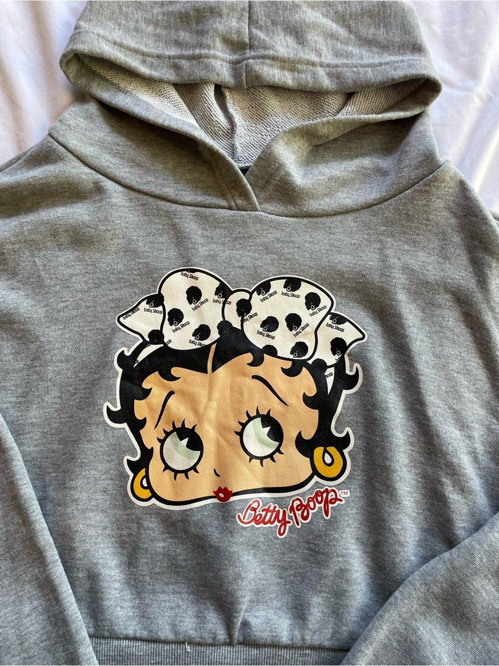 Betty Boop Gray Sweatshirt with Black Graphic - Picture 2 of 4